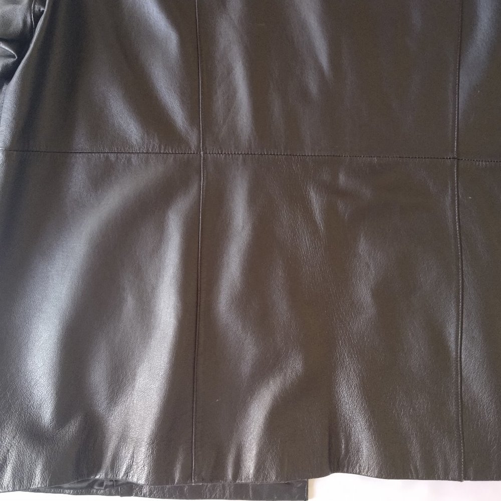 Vintage Black Leather Jacket Clio ll Unisex sz 3X - Picture 7 of 7